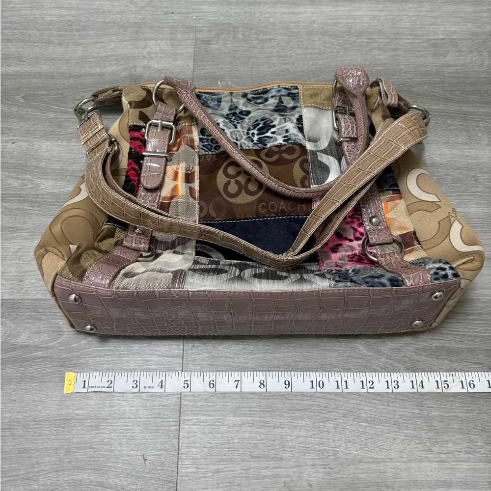 Coach Signature Brown and Tan Tote